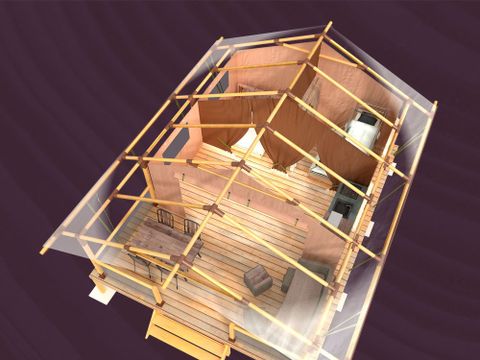 LODGE 5 personnes - Lodge sans sanitaires 34m²