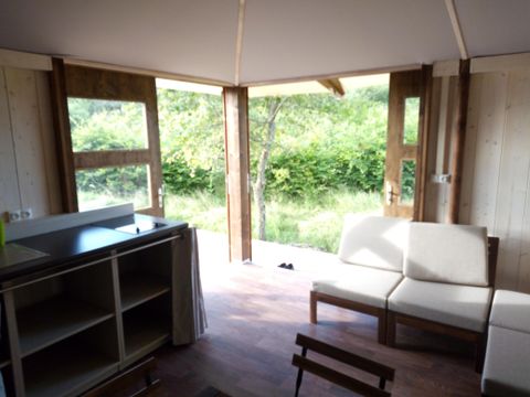 Tente en toile et en bois 5 personnes - LODGE BALI CONFORT +