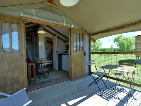 Tente en toile et en bois 2 personnes - Lodge Africa 1 chambre