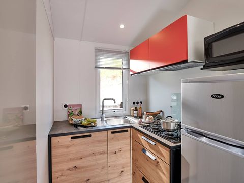 Mobilhome 2 personnes - Pénestin - CONFORT 16m² - 1chambre - Terrasse couverte - TV