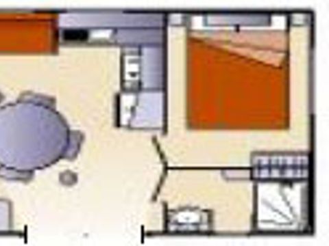 MOBILHOME 6 personnes - Carnac STANDARD + 32m² (3 chambres - 6 personnes) Terrasse couverte + TV