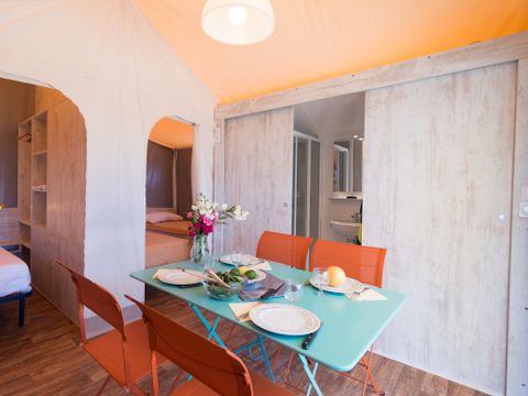 TENTE TOILE ET BOIS 4 personnes - Lodge Maasaï 2 chambres - 4 personnes