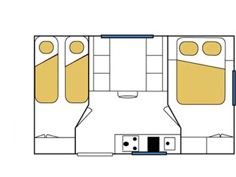 Mobilhome 4 personnes - MINI 18-2 (Bambi) - SANS SANITAIRE