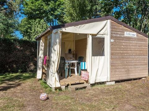 BUNGALOW TOILÉ 5 personnes - MINI 21-2 (Tithome)  >10ans - SANS SANITAIRE - maxi 4 adultes (lits superposés) - 2 chambres, environ 21m²