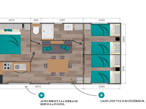 Mobilhome 6 personnes - Mobil-home Grand Large 3