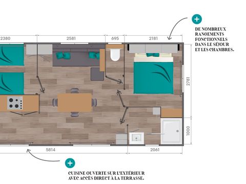 Mobilhome 4 personnes - Mobil-home Grand Large 2