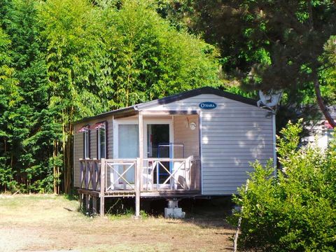 Mobilhome 6 personnes - Famille Standard 34m² 3 chambres + terrasse intégrée 6m² + TV + Clim + Kit bébé