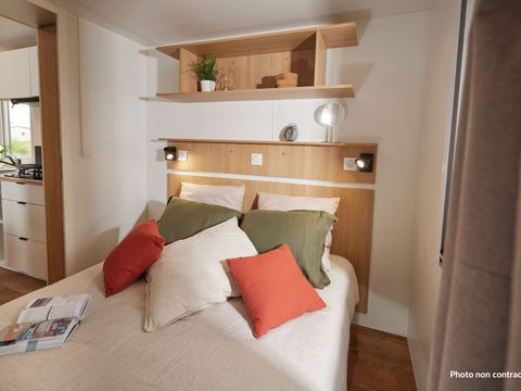 Mobilhome 6 personnes - NEW - Home Flower Premium 35 m² (3 ch - 6pers.)+ terrasse semi-couverte 18m² + LV + TV + Plancha
