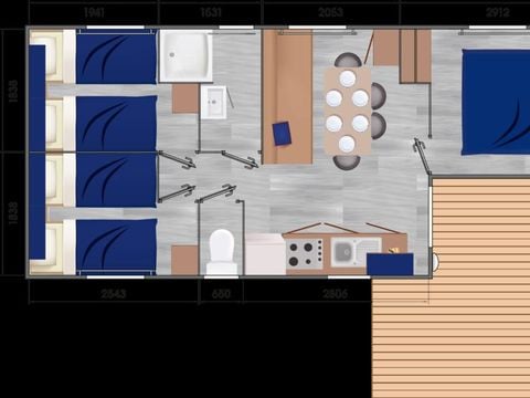 MOBILHOME 7 personnes - 3 chambres