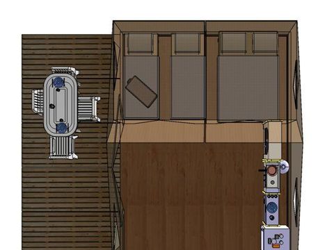 BUNGALOW TOILÉ 4 personnes - Canada (sans sanitaires)