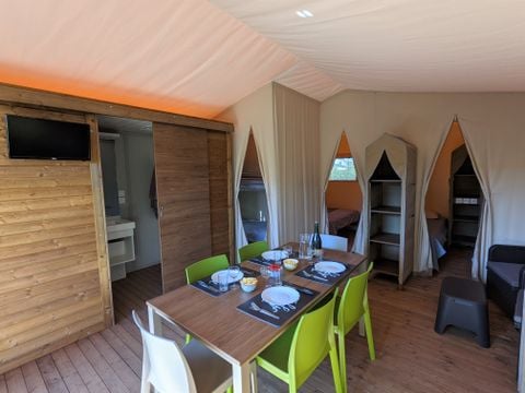 TENTE TOILE ET BOIS 6 personnes - LODGE GRAND CONFORT TIBYDI