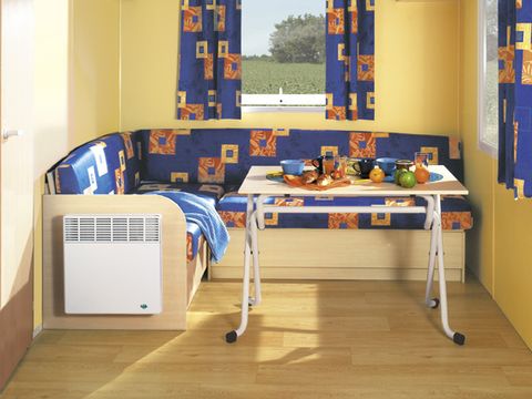 MOBILHOME 2 personnes - Standard 17m² (1 chambre) + terrasse intégrée couverte 9m² + TV 2/3 pers