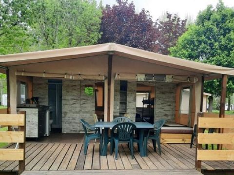 Tente en toile et en bois 5 personnes - CRIPPA 2Ch 5pers