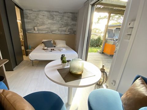 MOBILHOME 2 personnes - Sunêlia Luxe Taos 1 chambre 27m² - TV - Terrasse couverte - Linge fourni