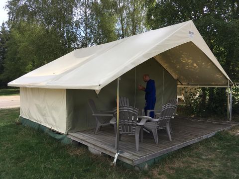 Tente en toile et en bois 5 personnes - Lodge
