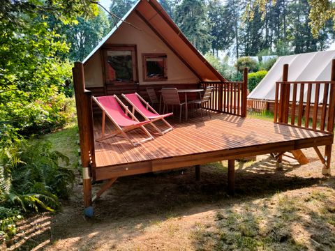 TENTE TOILE ET BOIS 4 personnes - Lodge Toilé Perché L'ORME