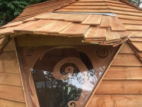 HÉBERGEMENT INSOLITE 4 personnes - L'ALCHIMISTE géodésique confortable en bois 38m2 - 4 personnes