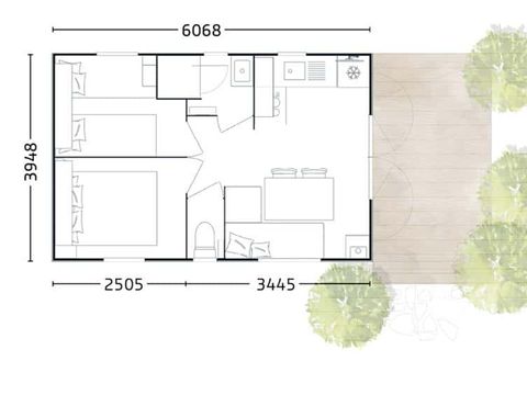 MOBILHOME 4 personnes - 4 pers 23m²