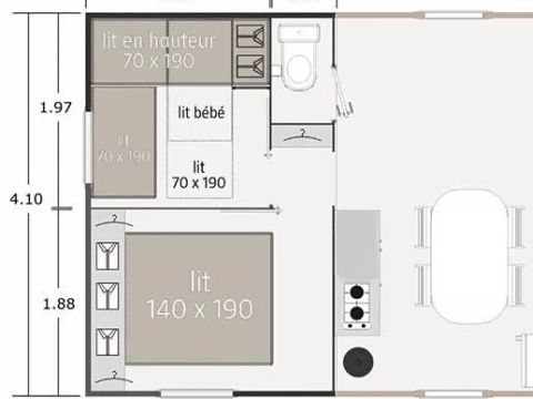 CHALET 5 personnes - TITHOME MIRABELLE sans sanitaires