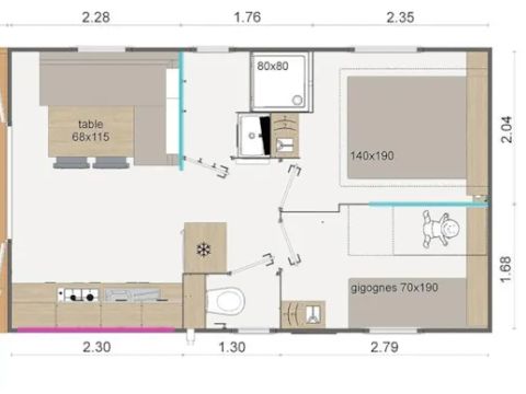 MOBILHOME 4 personnes - LODGE FOUGERE
