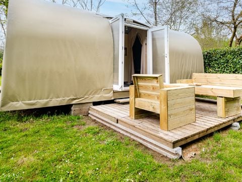 BUNGALOW TOILÉ 4 personnes - Coco Sweet 17 m2 - 2 chambres avec terrasse couverte / sans sanitaire