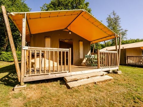 TENTE TOILE ET BOIS 5 personnes - Wood Lodge - 2 chambres - sans sanitaires 5 pers.
