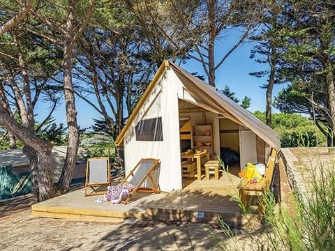 Tente en toile et en bois 4 personnes - LODGE TENTE - sans sanitaire