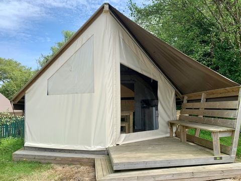 Tente en toile et en bois 4 personnes - LODGE TENTE - sans sanitaire