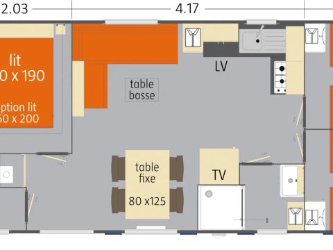MOBILHOME 6 personnes - CONFORT 31 m²