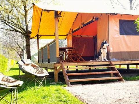 TENTE TOILE ET BOIS 5 personnes - LODGE TOILE sans sanitaires