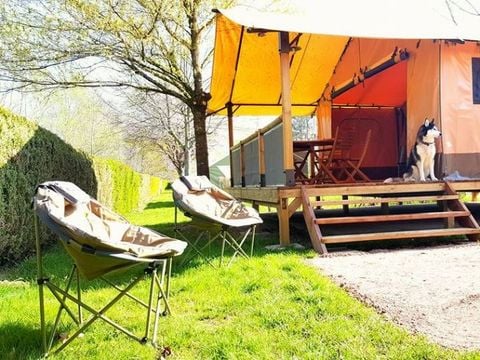 TENTE TOILE ET BOIS 5 personnes - LODGE TOILE sans sanitaires