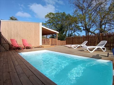 MOBILHOME 6 personnes - NEW// Villa de la Rance Prestige 40m² - 3 chambres - 2 salles de bain - Piscine - Terrasse couverte