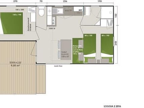 MOBILHOME 7 personnes - PREMIUM LOGGIA