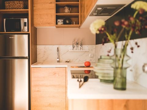 Mobilhome 5 personnes - Hébergement Coté jardin - 2 chambres