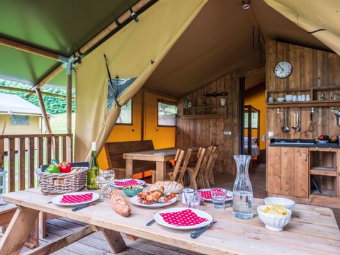 Tente en toile et en bois 5 personnes - LODGE SAFARI XL