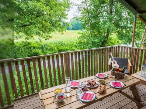 Tente en toile et en bois 5 personnes - LODGE SAFARI XL