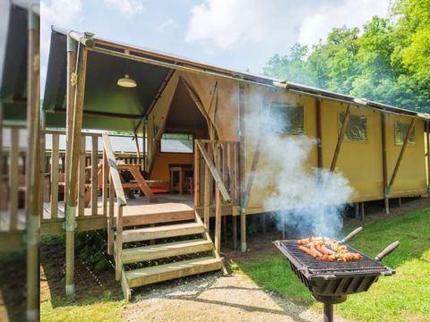 Tente en toile et en bois 5 personnes - LODGE SAFARI XL