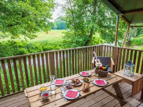 Tente en toile et en bois 4 personnes - LODGE SAFARI