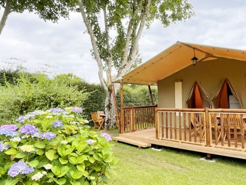 Tente en toile et en bois 4 personnes - LODGE 2 chambres/ SANS sanitaires