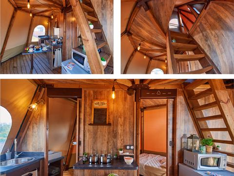 Tente 4 personnes - TIPI HOME 2 chambres /Avec douche et WC