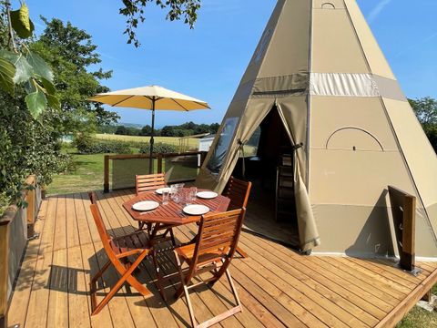 Tente 4 personnes - TIPI HOME 2 chambres /Avec douche et WC