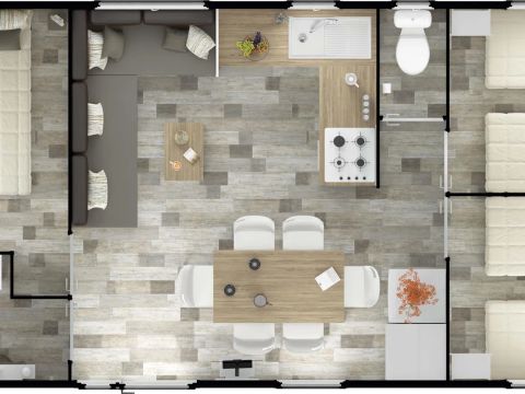 Mobilhome 6 personnes - COSY - 3 chambres
