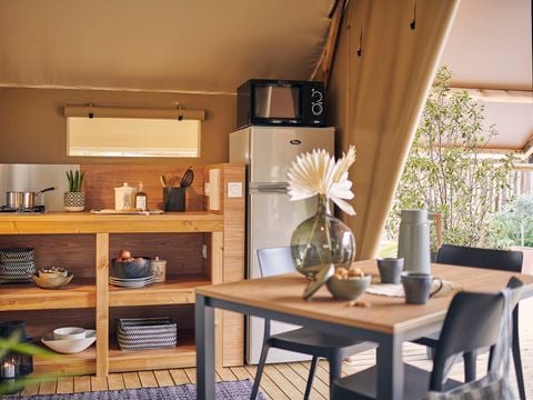 TENTE TOILE ET BOIS 5 personnes - Lodge confort