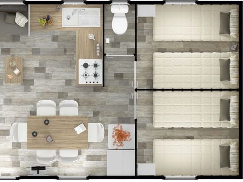 MOBILHOME 6 personnes - COSY Tribu 3chambres