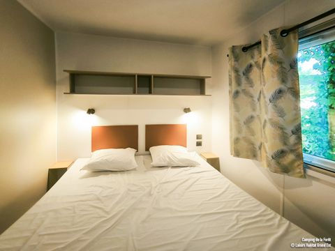 MOBILHOME 2 personnes - Mobil-Home Confort 22m² - 1 chambre + terrasse semi-couverte 12m² + TV + Clim -