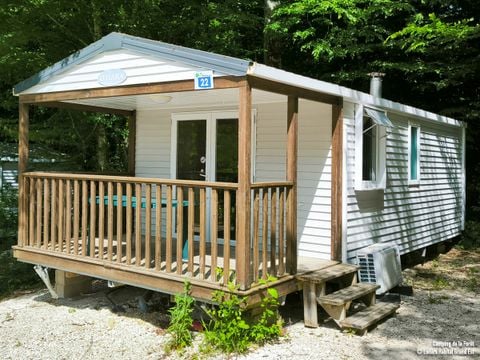 MOBILHOME 4 personnes - Confort 32m² - 2 chambres + terrasse couverte 12m² + TV + Clim -