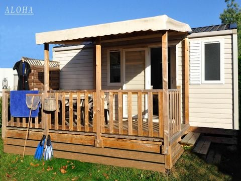 MOBILHOME 4 personnes - ALOHA 25m² - 2 chambres + terrasse couverte