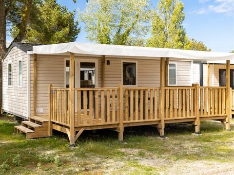 MOBILHOME 6 personnes - Confort 32m² (3 chambres) + Terrasse + TV + lave-vaisselle
