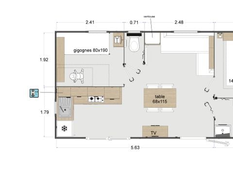 MOBILHOME 4 personnes - Grand Large CONFORT 2 chambres 