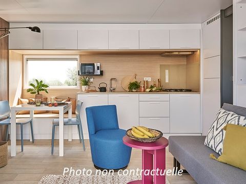 MOBILHOME 4 personnes - Taos 35m² (2 chambres 2 SDB) + terrasse au bord de l'étang